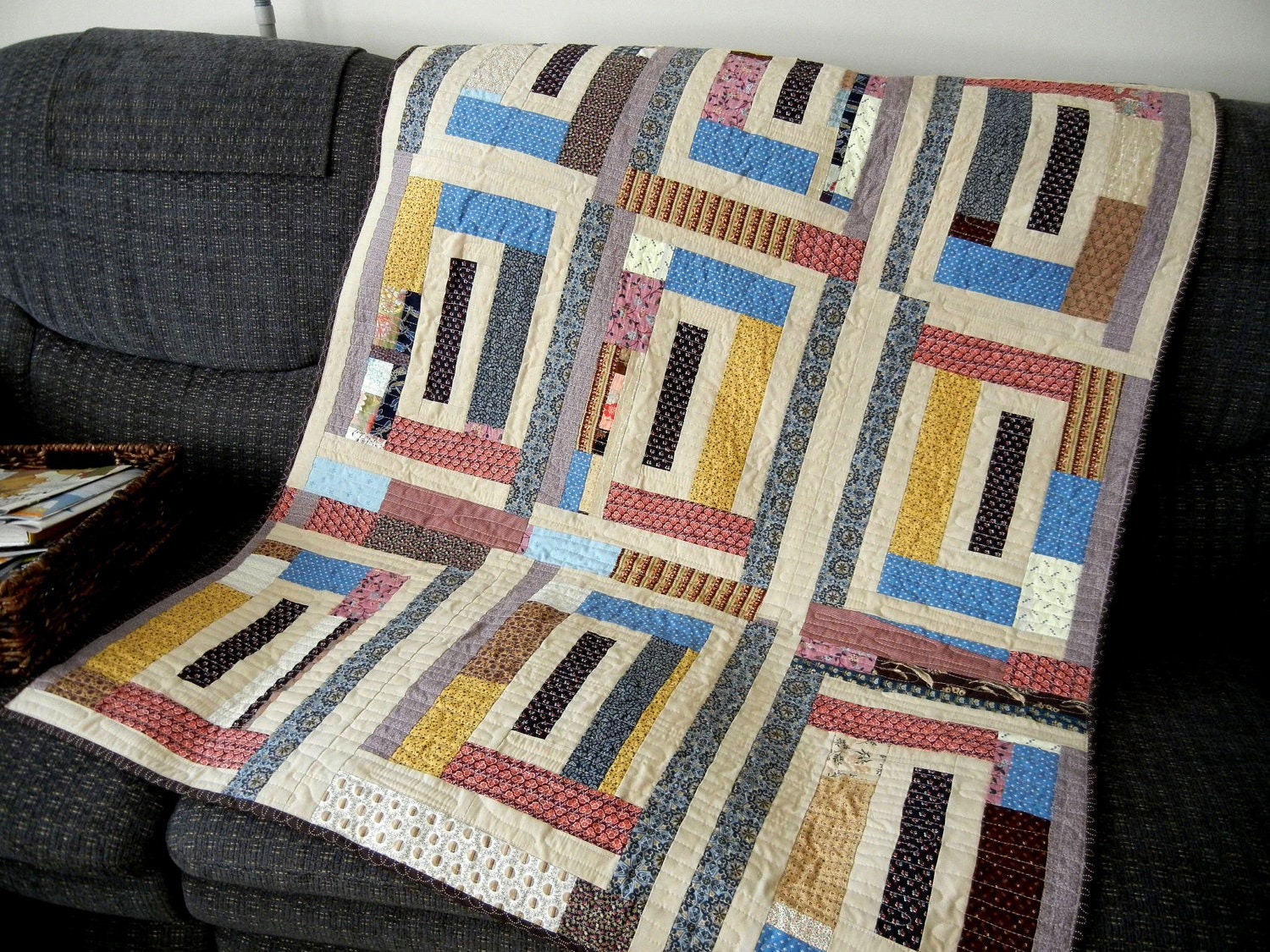 Quilt - 1960s - calm - 41 x 57 -