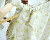 Pillowcase dress - Japanese Clover and Ladybug in narutal - 2T - 4T - Fabric imported from Japan