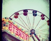 Fair Photograph - Carnival - Summer - Ferris Wheel - TTV - Tickets- Original Signed Fine Art Photograph- Alicia Bock