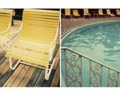 Polaroid Photography - Swimming Pool - Swimming at the Grand- Signed Fine Art Photograph Michigan Swimming Pool