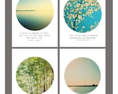 Postcards - Postcard Set - Set of 4 - Blank Cards - Road Trip Series - Summer - Beach - Quote - Text  - Water - Adventure