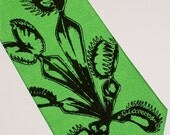 Venus Fly Trap Lime Green Skinny Tie