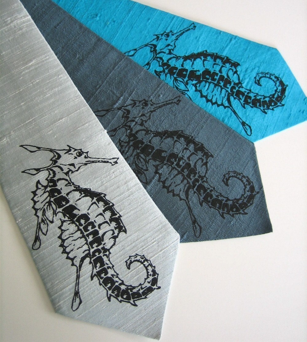 Seahorse Silk Tie