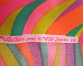 60s Rainbow Tiger Stripes Vintage Shirt - Blouse - Multicolor Waves - Pucci-esque - 34