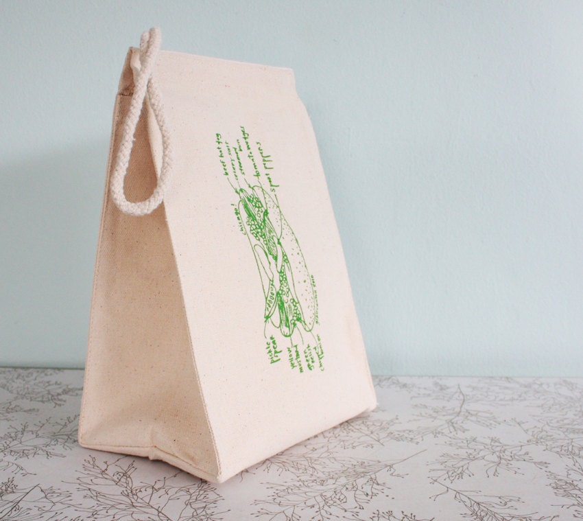 Chicago Hot Dog lunch bag - recycled cotton