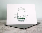 Spring in a Jar - terrarium note card