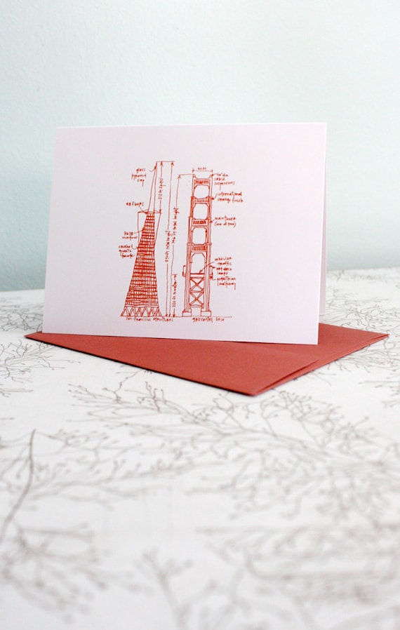 San Francisco blank note card