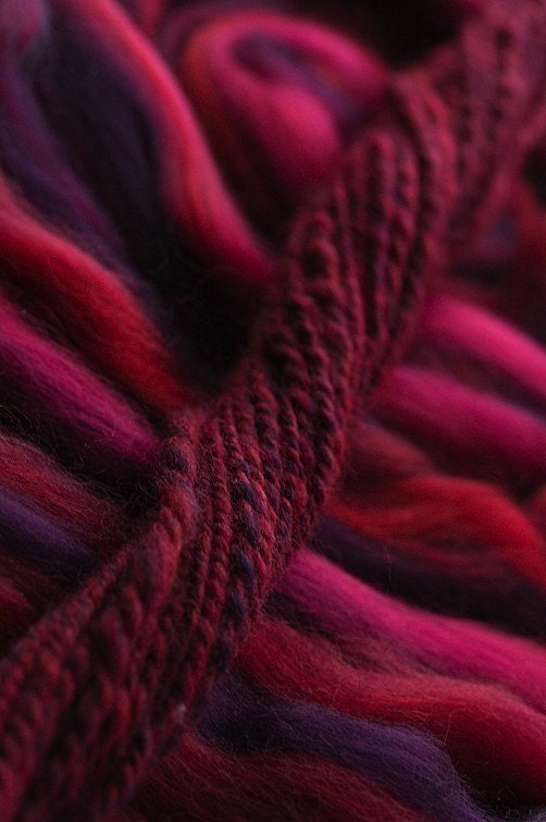 Jewels of the Nizam semi solid Merino roving or top for spinning or felting 4 oz. Limited quantity.