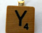 Mini Travel Scrabble Tile Pendant "Y"