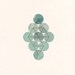 ARCHIVAL PRINT 'Bound Sea' / modern ocean map collage dots geometry diamond blue teal red thread