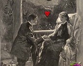 Card Set...Four Victorian Love Notes with witty quotes ....perfect  greeting cards for that special loved one.