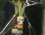 HANDMADE SHRINE...Ice Ice Baby... nicho shrine assemblage..miniature assemblage sculpture with day of the dead imagery