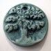 Tree Pendant in Teal in Leaf