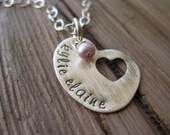 Hand Stamped Memorial Pendant Missing Piece Of My Heart