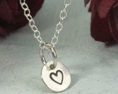Itty Bitty Heart -- Les Petites Collection -- sterling silver necklace by Kathryn Riechert