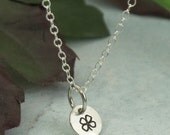 Four Leaf Clover -- Les Petites Collection -- sterling silver necklace by Kathryn Riechert