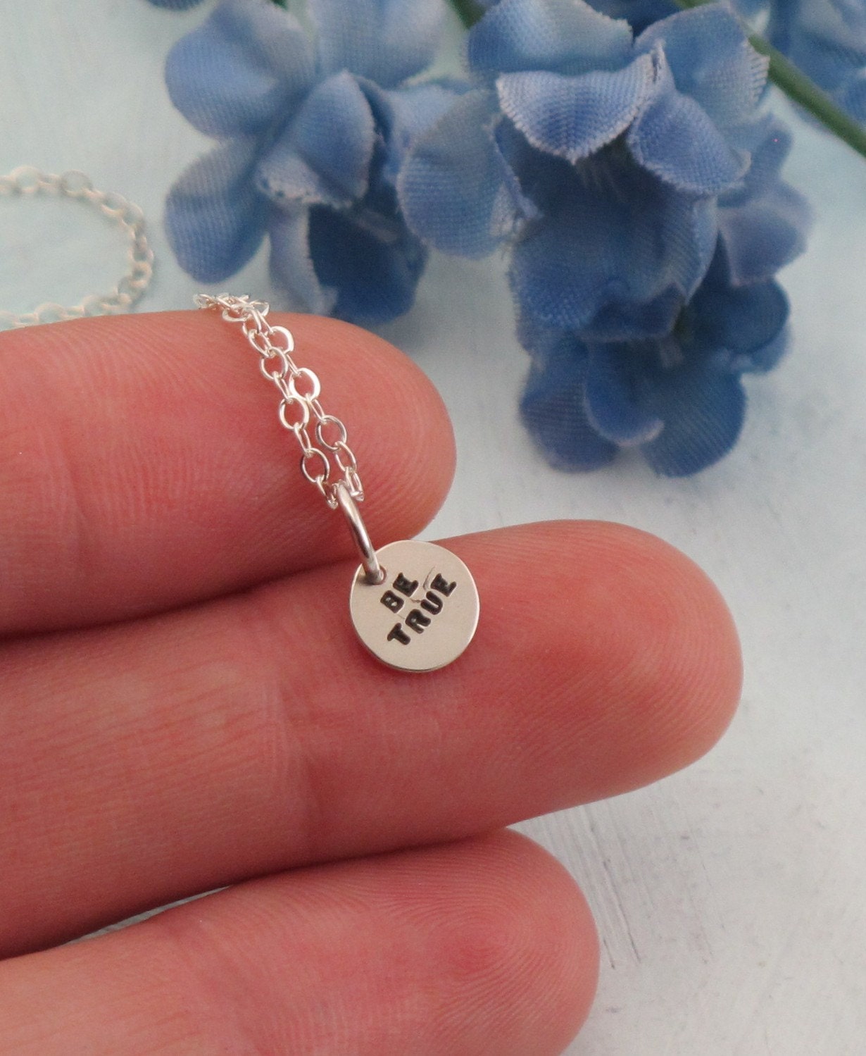 Tiny Word Charm - Les Petite Collection - necklace in sterling silver by Kathryn Riechert - choose from several words
