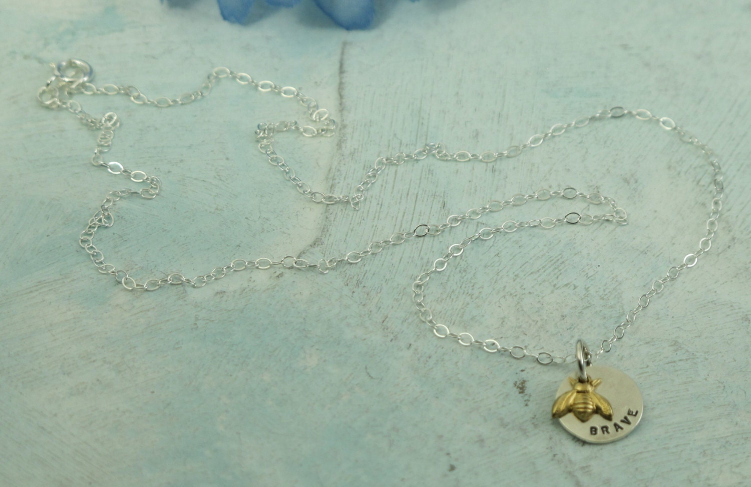 Bee Charmed Necklace - sterling silver and brass by Kathryn Riechert