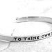 Custom Cuff Bracelet  -- Thick but Thin -- choose from upper or lowercase fonts --  put your message on the inside or outside --