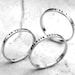 Thin Stacking Posey Ring - custom made ring with your choice of inscription in sterling silver by Kathryn Riechert (Tiny Text)