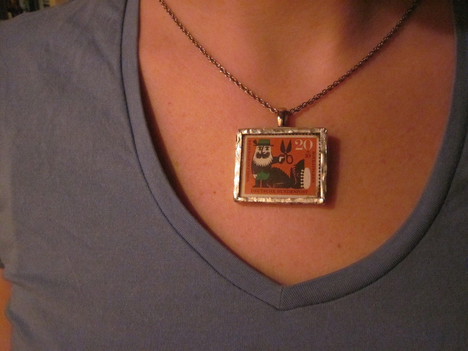 Postage Stamp Pendant - Shakespeare - Hamlet
