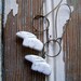 RESERVED for Anastasia White Rabbit Earrings vintage white distressed plastic rabbits