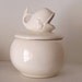 Round Whale Candy Dish in White Vintage Design