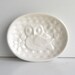 Ceramic Owl Soap Dish Tray Solid White