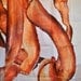 BACON STRIPS shower curtain - unique design