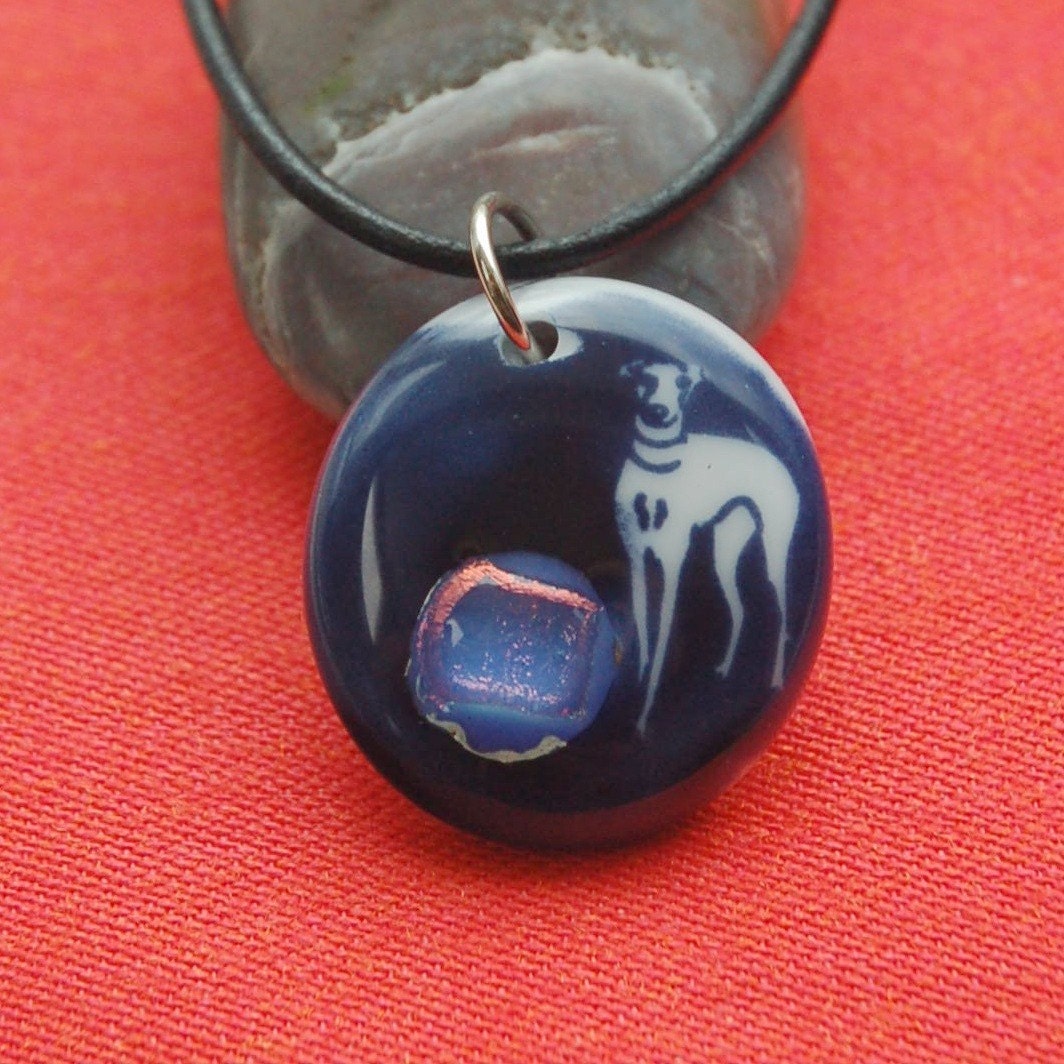 Whippet Glass Necklace