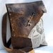 Large Deluxe Boho Leather Messenger Bag with Antique Key and Crochet - Adjustable Buckle Strap - MADE TO ORDER