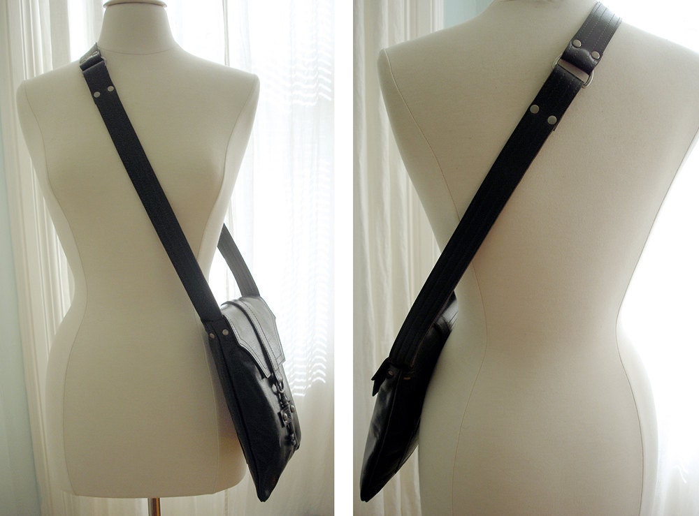Brown Leather Messenger with Antique Skeleton Key - Espresso Steampunk Flat Style - MADE TO ORDER