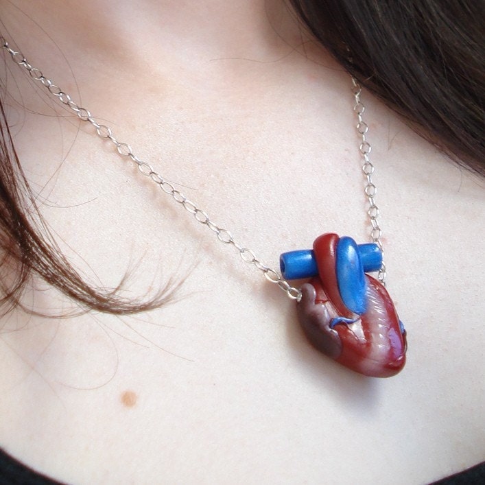 Small Anatomically Correct Heart Necklace