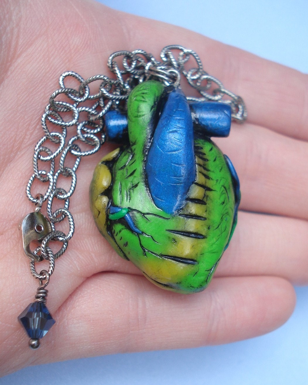 Zombie Anatomically Correct Heart Necklace