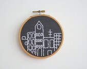 Hand Embroidery Hoop - City Skyline