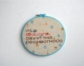 Hand Embroidery Hoop - Mister Rogers