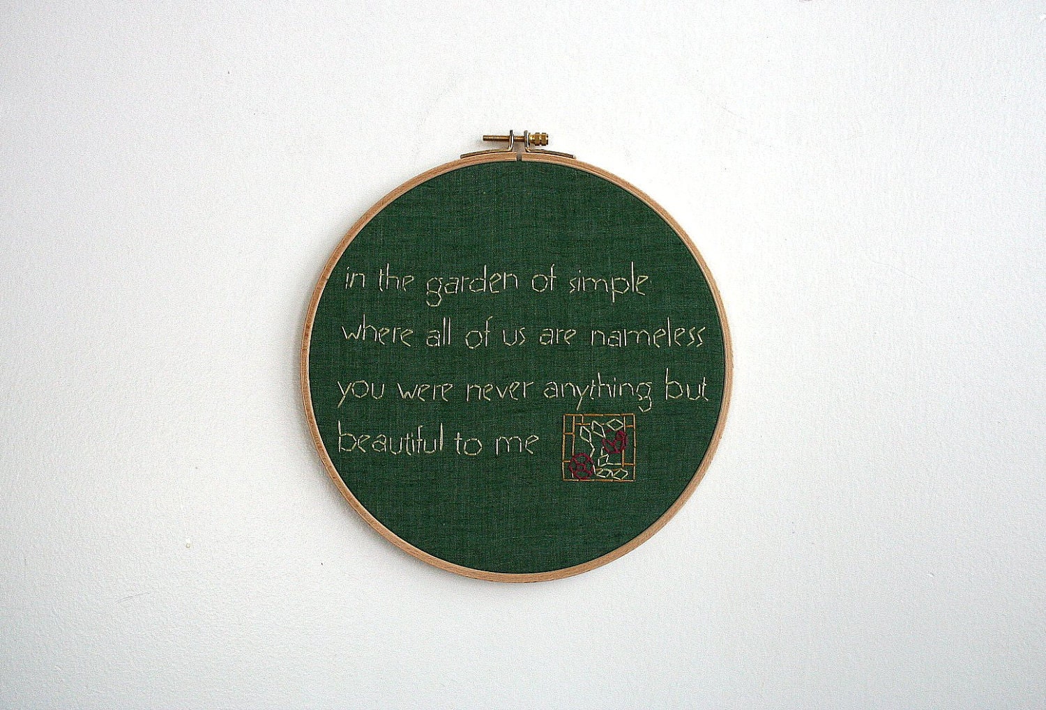 Hand Embroidery Hoop - Garden of Simple