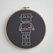 Hand Embroidery Hoop - Robot Love