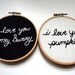 Hand Embroidery Hoop Set - Pumpkin and Honey Bunny