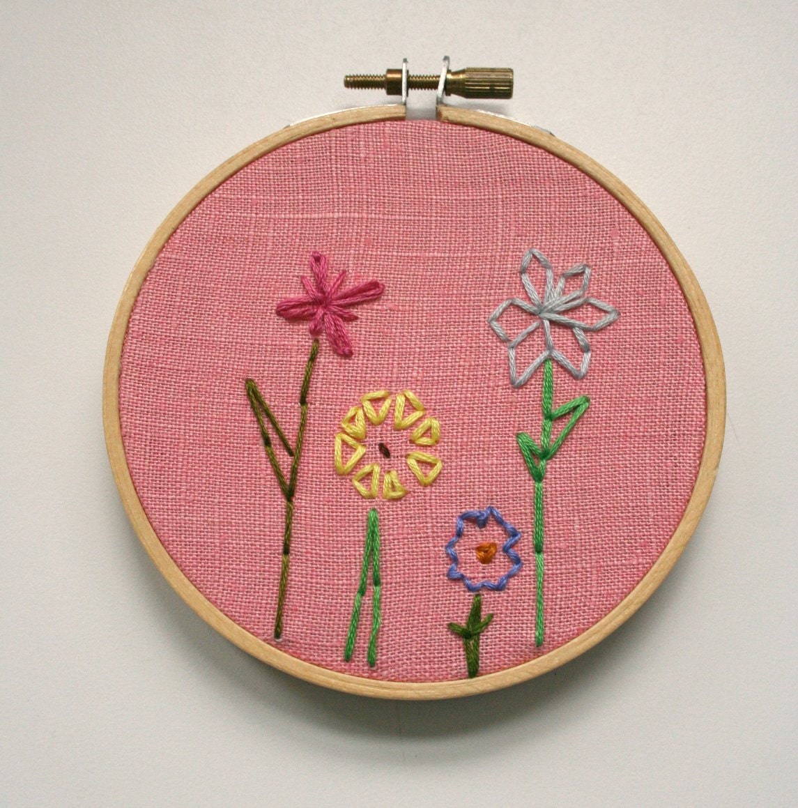 Hand Embroidery Hoops - April Showers Bring May Flowers (Set of 2)