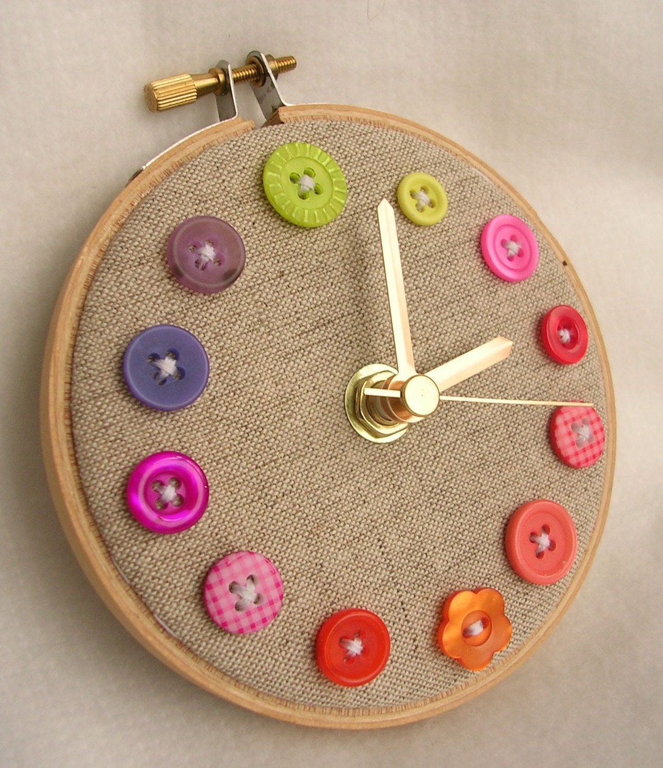 Pastel Flowers Mini Wall Clock