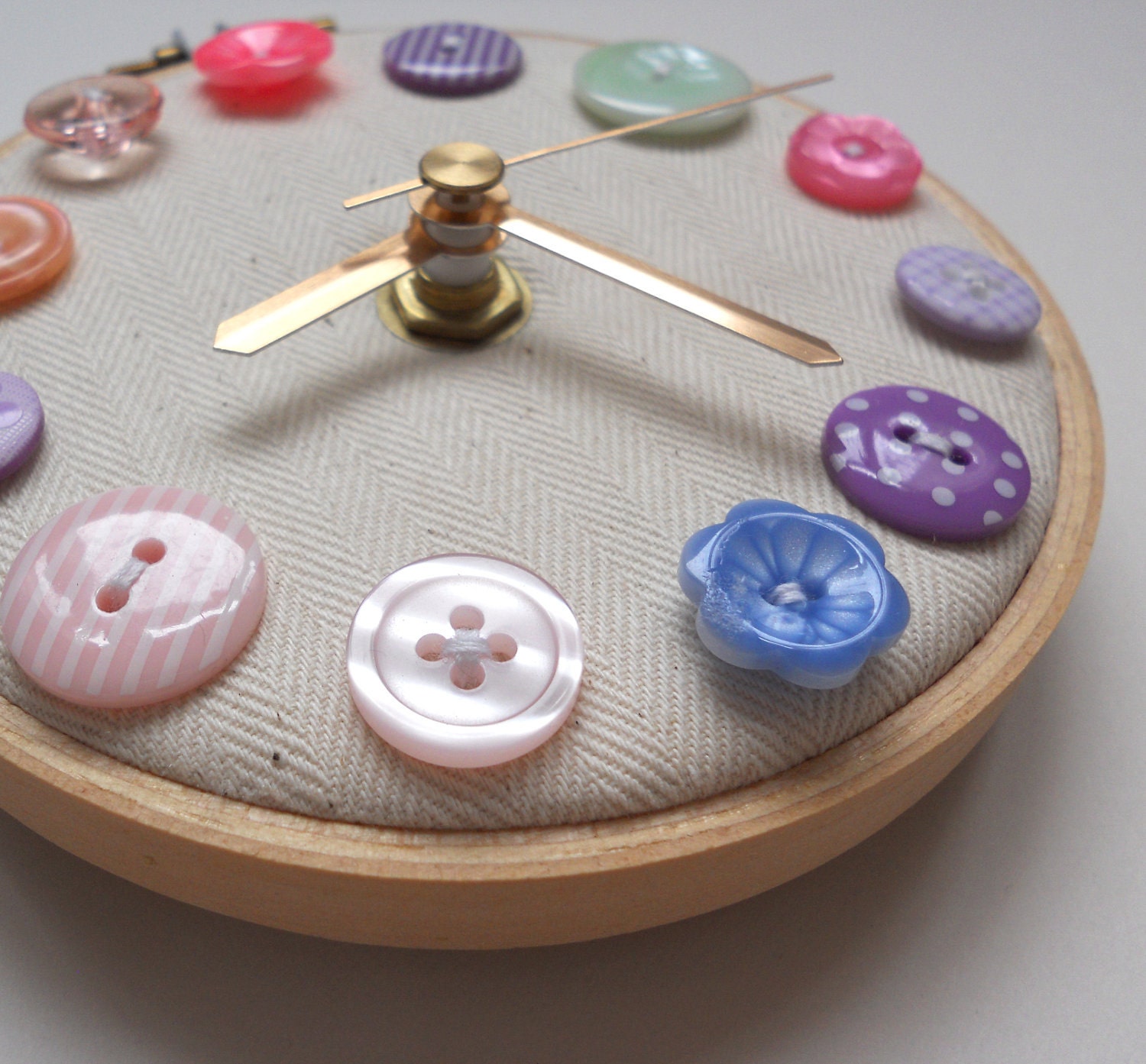 Pastel Flowers Mini Wall Clock