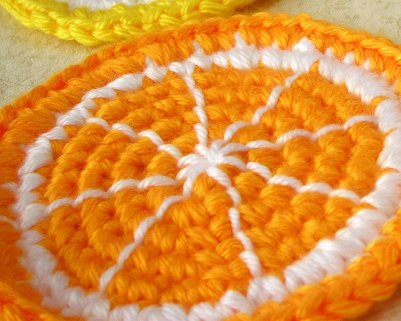 Orange Slice Desk Coaster - Single