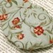 Sage Green Book Weight - Red Orange Flowers