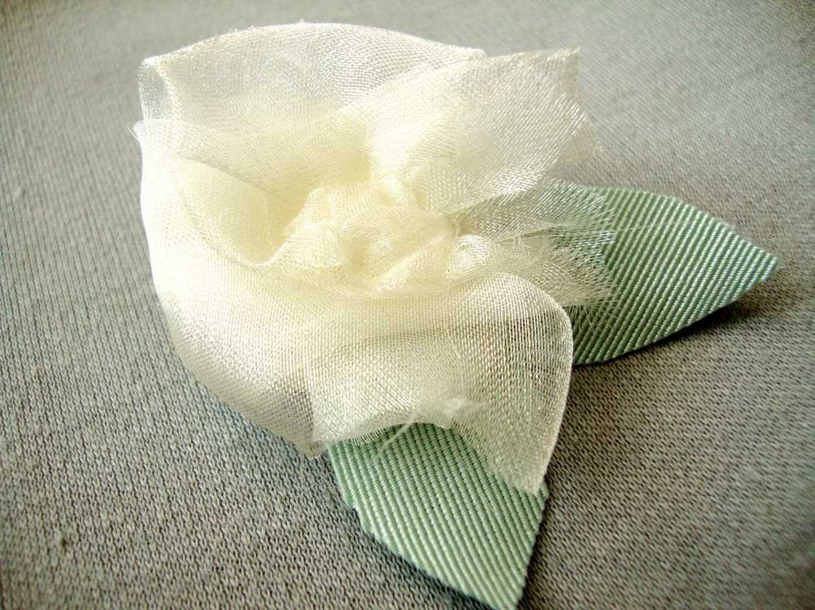 Baby Rose Garden Hair Snapper - Organza