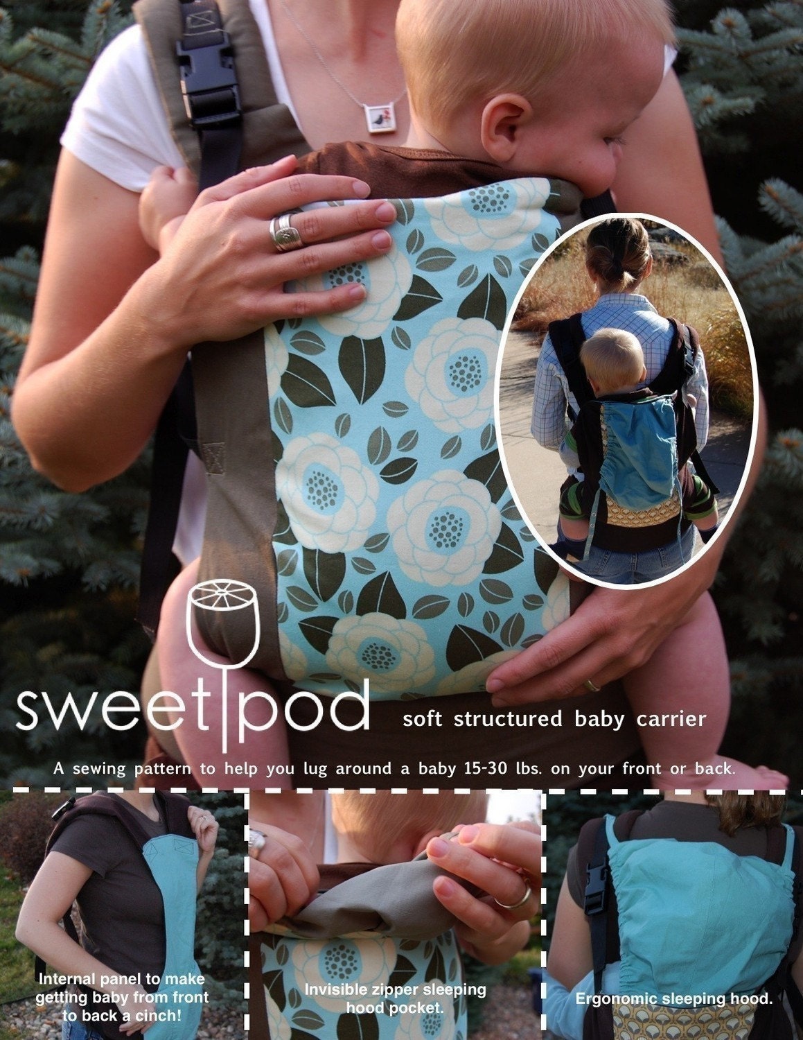 SweetPod baby carrier PDF sewing pattern