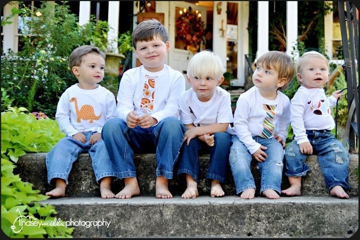 Play Date Tie Applique Tee Shirt or Onesie