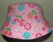 Kids Child Children Reversible Fabric Bucket Hat SF Floral