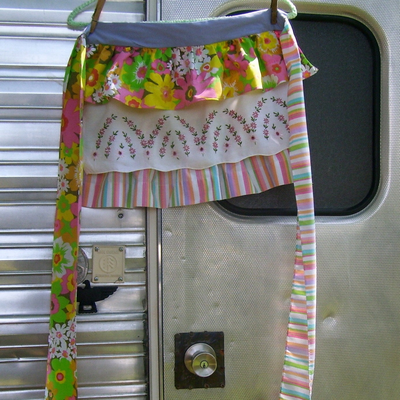 Upcycled Tiered and Ruffle Half Apron