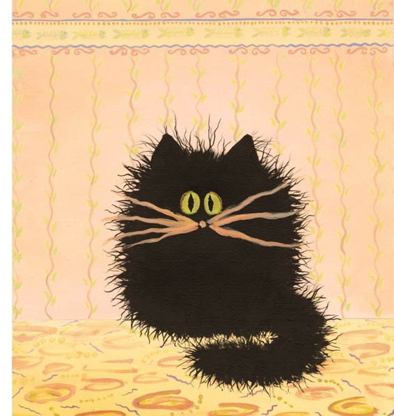 SCAREDY CAT Matted Print